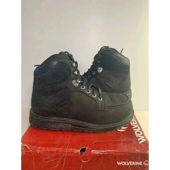 .1565 Wolverine Men's Hellcat MOC 6" CM Wedge Boot, Black, 11.5 - Picture 1 of 6